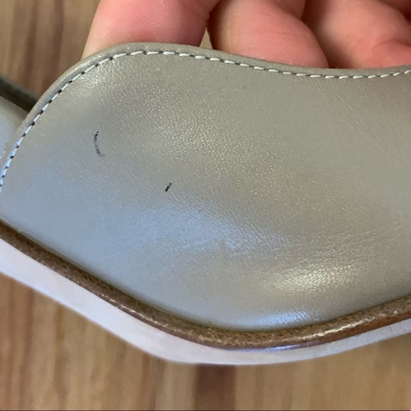 Anyi Lu Peep Open Toe Beige Leather Heels - Picture 7 of 7